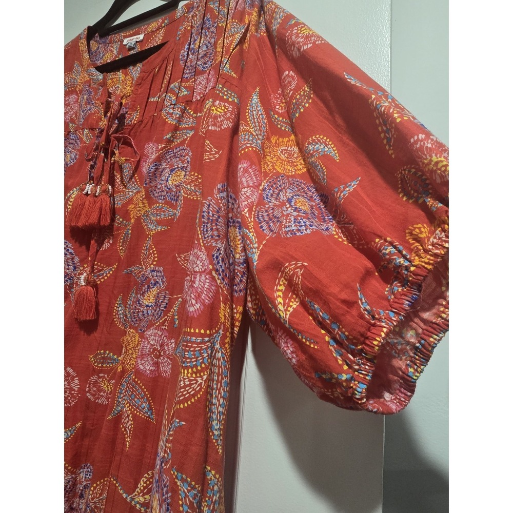 Johnny Was Women's Whimsical Hibiscus Pleated Yoke Dress Size XXL MSRP $270 - Picture 7 of 14
